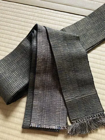 [새상품급] 순수 실크 리버서블 남성용 오비 요네자와 직물