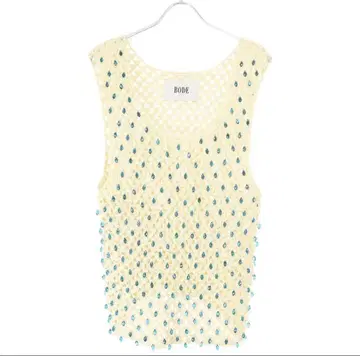 BODE NY 보디 Beaded Crochet 탱크탑 XS-S
