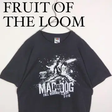 FRUIT OF THE LOOM MAD DOG 티셔츠 M