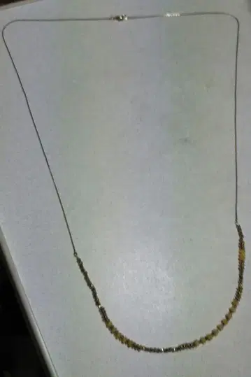 골드 비즈 목걸이 84cm
