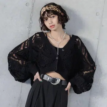 PAGEBOY 스카시 리프 니트 볼레로