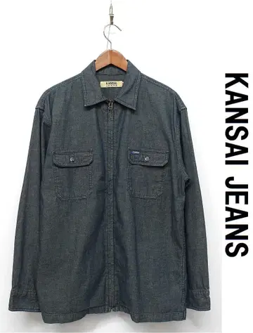 E498/새상품급 KANSAI JEANS 데님 자켓 커버올