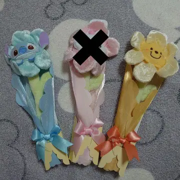 디즈니 스토어 플라워 봉제 인형 꽃다발 와이어 스티치 푸우