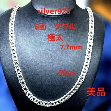 silver 925 키헤이 6면 더블 Italy 목걸이
