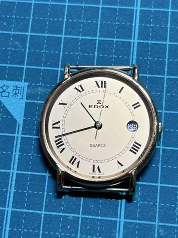 EDOX 쿼츠 시계 아이보리 문자판