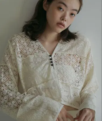 anuke/Patchwork Lace Cardigan