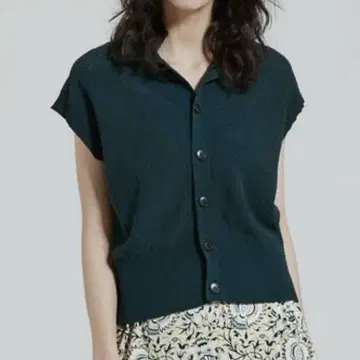 투모로우랜드/맥피 나일론 코튼 파일 폴로 칼라 가디건 S