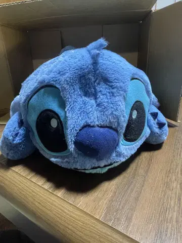 디즈니 스티치 뺨 괴는 자세 초BIG 봉제 인형 인형뽑기 경품