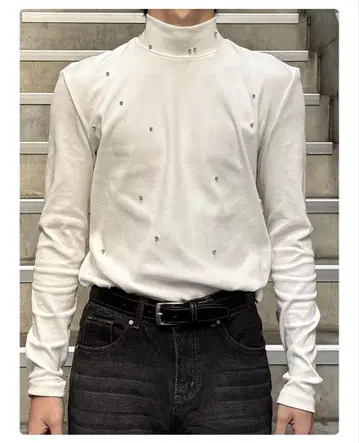 ALUDE slime status mock neck white