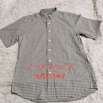 THE NORTH FACE 체크 무늬 반팔 셔츠 M NR21967