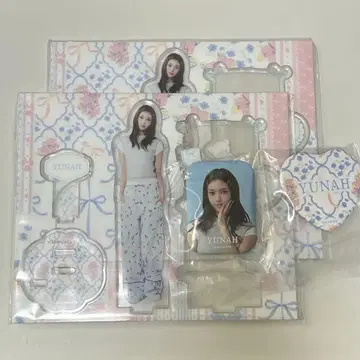 ILLIT 에니마이 복권 유나 아크릴 스탠드 2개 캔뱃지 C상 D상