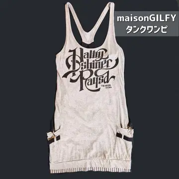 maisonGILFY 탱크 원피스 그레이 y2k 헤이세이 갸루