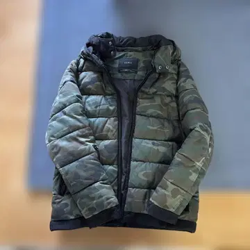 ZARA 후드 부착 다운 자켓