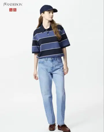UNIQLO JWA 스트레이트 데님 라이트 블루