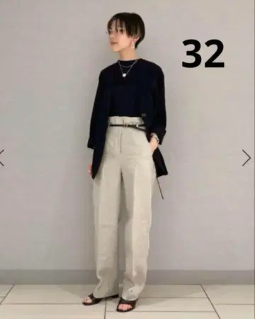 DES PRES 린넨 팬츠 베이지 32