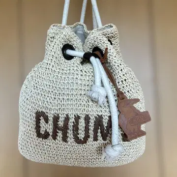 새상품급! CHUMS 페이퍼 소재 바스켓백 베이지 백팩 타입