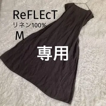 세탁 가능 리플렉트 린넨 100% 슬리브리스 원피스 차콜 M