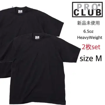 [프로클럽] 새상품 무지 두꺼운 헤비 웨이트 반팔 티셔츠 블랙 2장 M