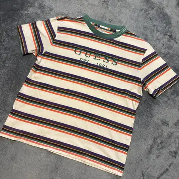 90S GUESS 보더 티셔츠 S