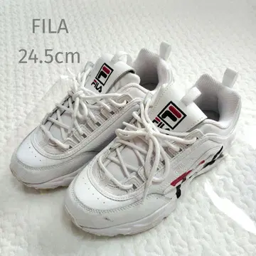 FILA/휠라 [ 24.5 ] 스니커즈 화이트 로고 통굽 예쁨