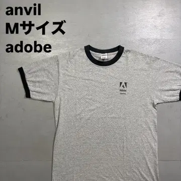 anvil 링거 티셔츠 링거넥 기업 물품 기업 로고 adobe M
