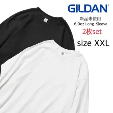 길단] 미사용 새상품 울트라 코튼 무지 긴팔 티셔츠 화이트 블랙 2XL