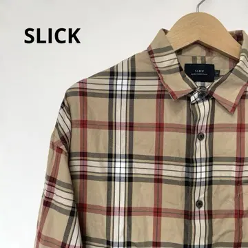 SLICK 타탄 체크 드롭 숄더 셔츠