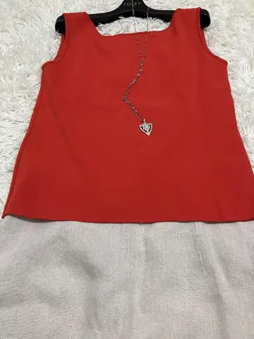 폭시 레드 니트탑 백 귀여운 42