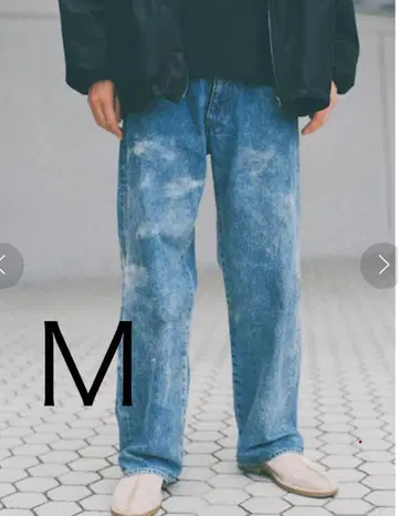 LIDNM SUNBURN FADED DENIM M 사이즈