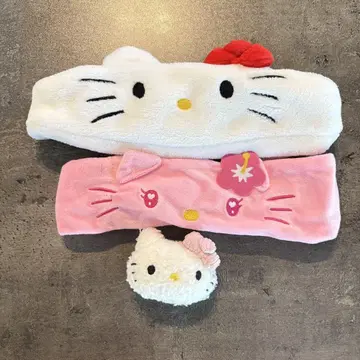 산리오 키티 헬로키티 헤어밴드 핑 3개 세트