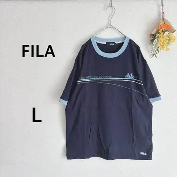 휠라 FILA 티셔츠 프린트 네이비 L 캐주얼 여름
