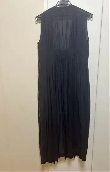 누키테파 카슈쿨 원피스 슬리브리스 허리 리본