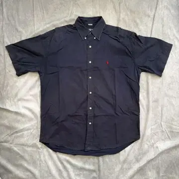 Ralph Lauren 네이비 빈티지 반팔 셔츠 XL