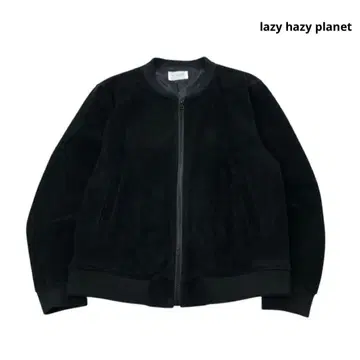 lazy hazy planet 피그 가죽 블루종 돈피 블랙 L