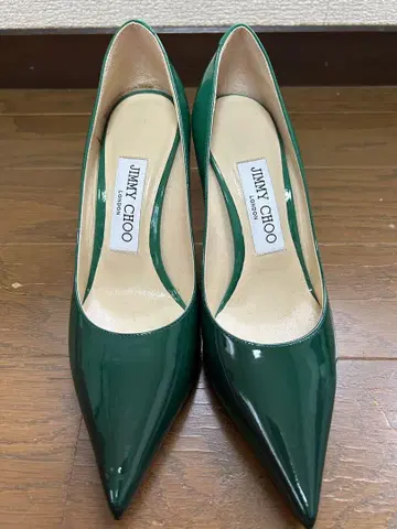 JIMMY CHOO 지미추 그린 하이힐 34.5