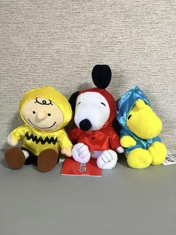 SNOOPY 봉제 인형 레인코트 컴플리트 전3종 세트