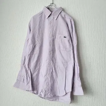 LACOSTE 원포인트 로고 자수 셔츠 퍼플 625