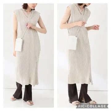 [새상품] RITO DOUBLE NECKRIB KNIT DRESS