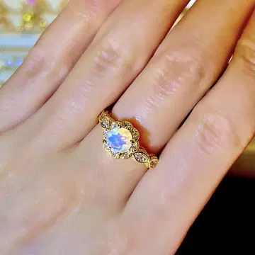 9호 프레셔스 오팔 0.5ct 플라워 모티브 반지