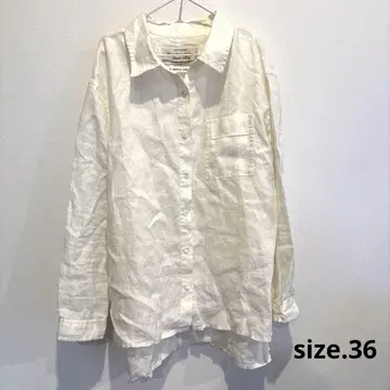 시어 셔츠 화이트 셔츠 셔츠 린넨 프렌치 린넨