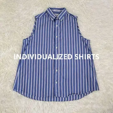 [새상품급] INDIVIDUALIZED SHIRTS 스트라이프 블라우스