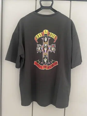 GUNS N' ROSES 백 프린트 티셔츠 그레이 프릭스스토어 L