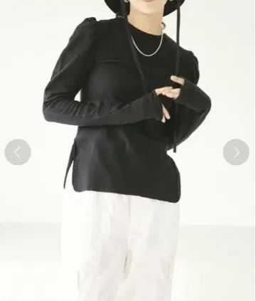 TODAYFUL Georgette Puffshoulder 블랙