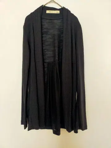 forever21 가디건 롱 블랙 L 버튼리스 루즈핏