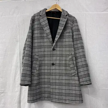 BEAMS HEART 체크 롱 코트 남성용 L