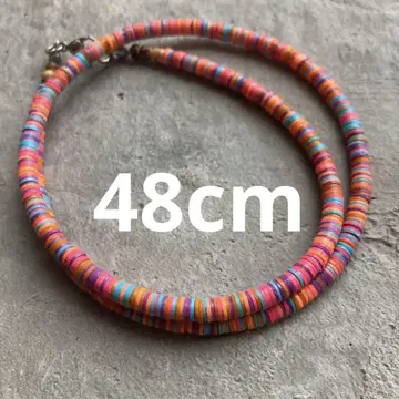 657 아프리카산 벌캐닉 비즈 목걸이 서퍼즈 댄서 48cm