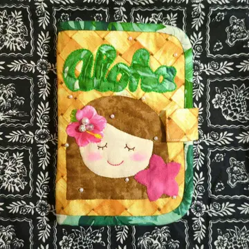 훌라 걸 멀티 케이스 바스켓 뜨개질 그린 하와이안 퀼트