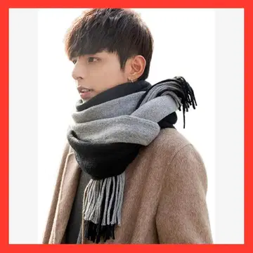 남성용 머플러 스톨 대형 스트라이프 가을/겨울 남성용
