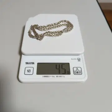 실버 트위스트 체인 목걸이 45g