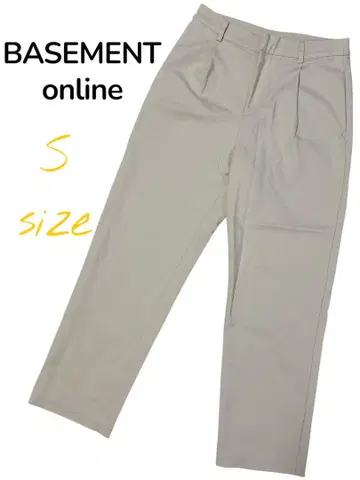 BASEMENT online 베이지 플리츠 팬츠 S 사이즈